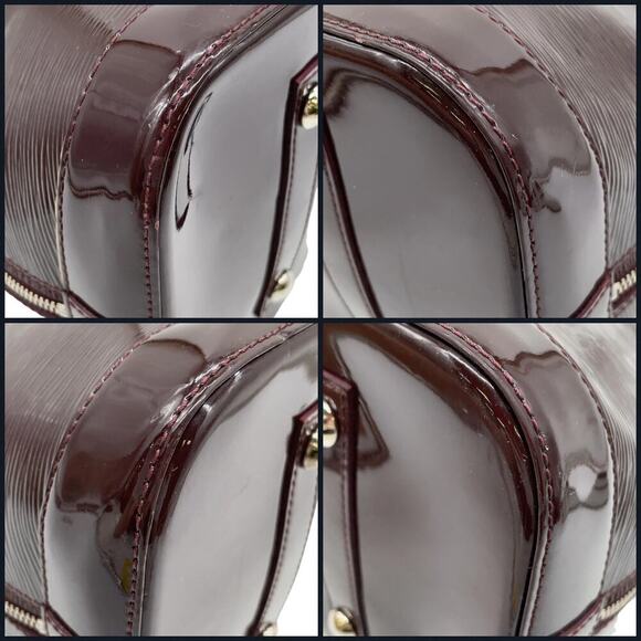 Louis Vuitton Epi Leather Alma GM Purple Handbag W/ Padlock Key and Dust Bag - Picture 8 of 16